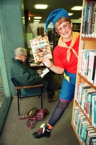 Librarians at Stockton Library have dressed up as characters from well known books