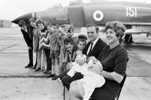 00488 Prints: Lieutenant Commander Peter Marshall of HMS Ark Royal and his wife Carolyn