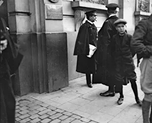 Lieutenant Robinson Royal Navy (Right) and Captain Lambert of armoured trains seen here
