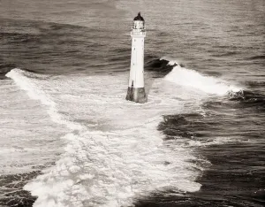 Lighthouses The Inchcape Bell Rock Lighthouse in the North Sea in Scotland