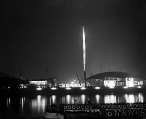 Lighting dress rehearsal on the Festival of Britain South Bank site