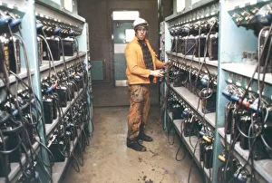 Lights go out in the Ellington Colliery lamp room as the pit closes in February 1994