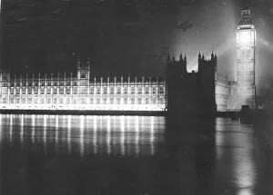 Light Prints: The lights go back on at the Palace of Westminster London for the VE Day celebrations