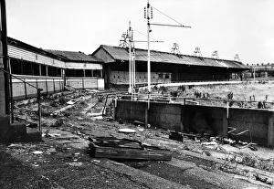 00609 Prints: More like a rubbish tip than a soccer stadium - that is the present day Redheugh Park