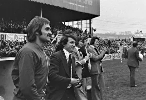 Lincolnshire Prints: Lincoln manager Graham Taylor takes to the pitch following Lincoln City