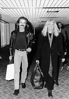 Linda Evans American Actress arriving at Heathrow Airport from Seattle with boyfriend