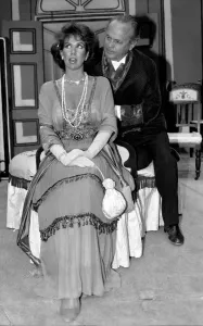 Plays Prints: Linda Lusardi former page three 3 girl appearing a stage production of My Fair Lady as