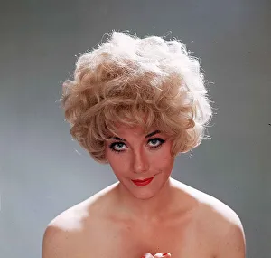 Linda Thorson June 1968 Actress Wearing a blonde wig