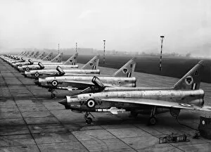 Images Dated 4th November 2016: A line up of aircraft of Number 74 Squadron at RAF Coltishall, Norfolk