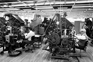 linotype machines at the Bristol Evening Post presses 1970s