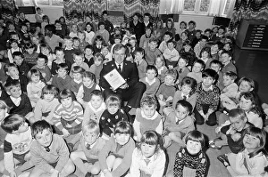 00526 Prints: Linthwaite Church of England School pupils being presented with a road safety certificate
