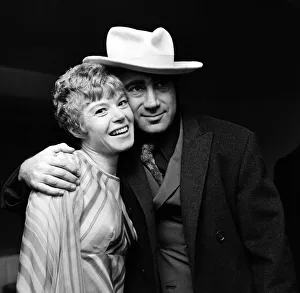 Acting Prints: Lionel Bart and Shani Wallis at the reception of the big screen version of Oliver