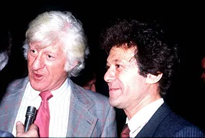 Lionel Blair actor, entertainer and dancer with Jon Pertwee at the 30th anniversary of