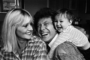 01177 Collection: Lionel Blair pictured at home with his wife Susan and their son. 19th October 1983