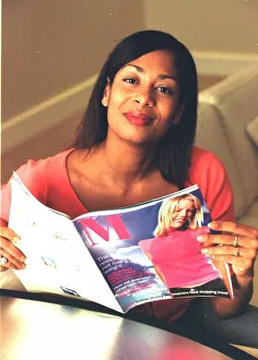 Lisa I Anson October 1999 TV Presenter with the new Mirror M supplement