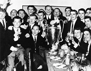 Lisbon Lions celebrate at the UEFA after-match banquet for which the beaten Italians