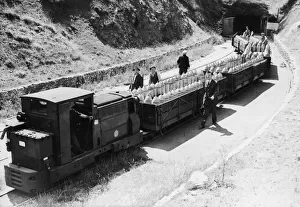Artillery Prints: Little train leaves the store carrying loads of destruction for Germany