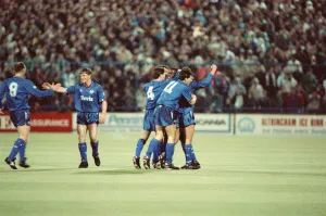 Littlewoods Cup. Oldham Athletic 6-0 West Ham 14th February 1990