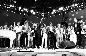 Fundraising Prints: Live Aid Concert in aid of the Feed the World campaign for the starving millions in