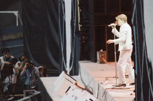 01054 Prints: Live Aid concert held at Wembley Stadium, London to raise funds for relief of the ongoing