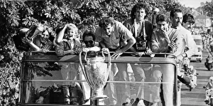 01133 Prints: Liverpol celebrate their treble win at the end of the 1983 -84 season as they parade