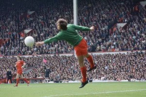 Goal Keeper Prints: Liverpool 2 v Manchester City 0 First Division one match at Anfield