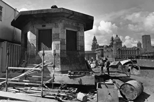 Liverpool Albert Dock re-development 1st August 1983. The Gate Hut waits to be
