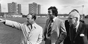 Chairman Prints: Liverpool Chairman John Smith shows new signing Ray Kennedy the training set up