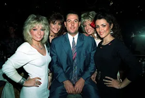Former Liverpool City Council deputy leader Derek Hatton with beauty queens