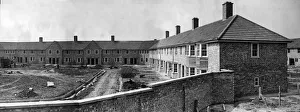 Council Houses Prints: The Liverpool Corporation seen here building 110 houses at a Speke