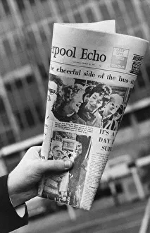 Newspapers Prints: Liverpool Echo Newspaper, Saturday 16th March 1968. Headline