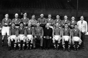 Liverpool F. C. Players who have played in the first team in 1948. Back row left to right