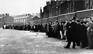 Liverpool fans queue at Anfield for next weeks derby match against Everton