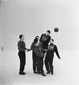 Liverpool Football club training session in the snow ahead of their FA Cup Third Round