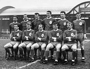 Liverpool Football team pose for a group photograph at Anfield ahead of the 1964 - 65
