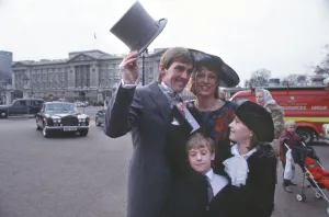 Award Prints: Liverpool Footballer Kenny Dalglish with his wife Marina son Paul