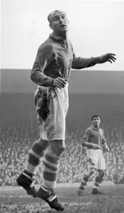 Liverpool footballer Ray Lambert in action during a league match