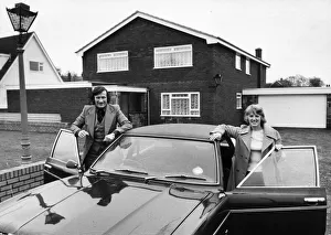 Liverpool footballer Tommy Smith with wife Sue outside their home in Aughton, Lancashire