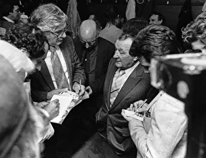 01127 Prints: Liverpool manager Bob paisley speaks to reporters as his Liverpool side claim another