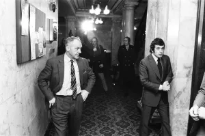 Liverpool manager Bill Shankly accompanying Ian Callaghan