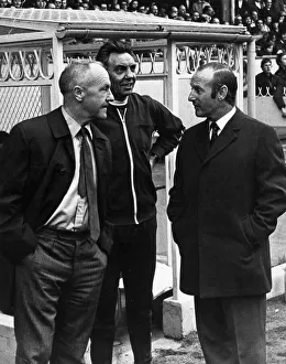 Talking Prints: Liverpool manager Bill Shankly and assistant Joe Fagan with Arsenal manager Bertie Mee in