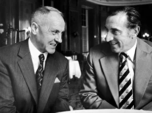 Former Liverpool manager Bill Shankly chatting with former Everton manager Harry