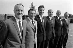Liverpool manager Bill Shankly (left) and his new team of backroom staff (left to right)
