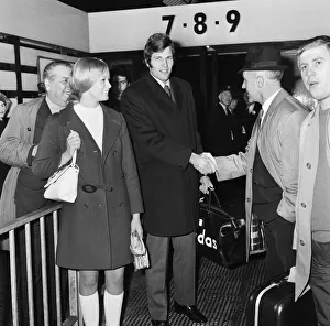 Liverpool manager Bill Shankly at Lime Street Station to greet new signing John Toshack