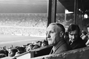 00461 Prints: Liverpool manager Bill Shankly watching his team in action from the stands