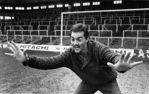 Liverpool new goalkeeper Bruce Grobbelaar poses at Anfield shortly after signing for