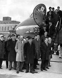 Liverpool players & directors board plan at Speke Airport London