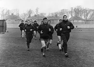 Jogging Prints: Liverpool team training session at Melwood February 1965