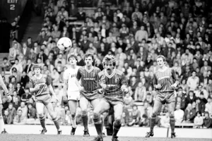 Liverpool v. Aston Villa. May 1985 MF21-05-027 The final score was a two one