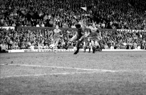 Liverpool v. Chelsea. May 1985 MF21-04-004 The final score was a four three